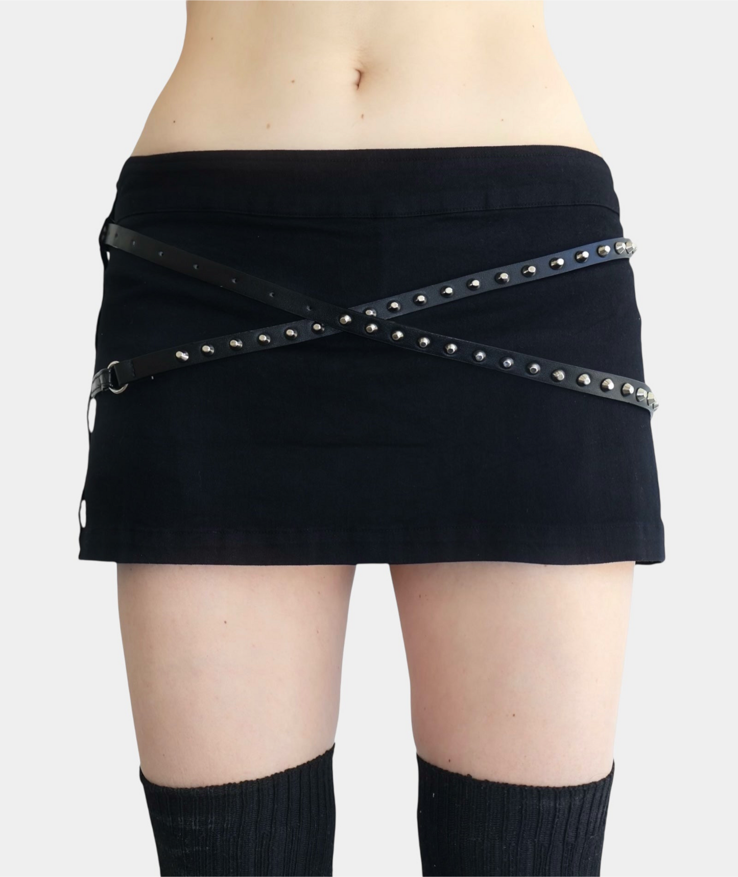 Restyle Belt Skort- Studded Belt