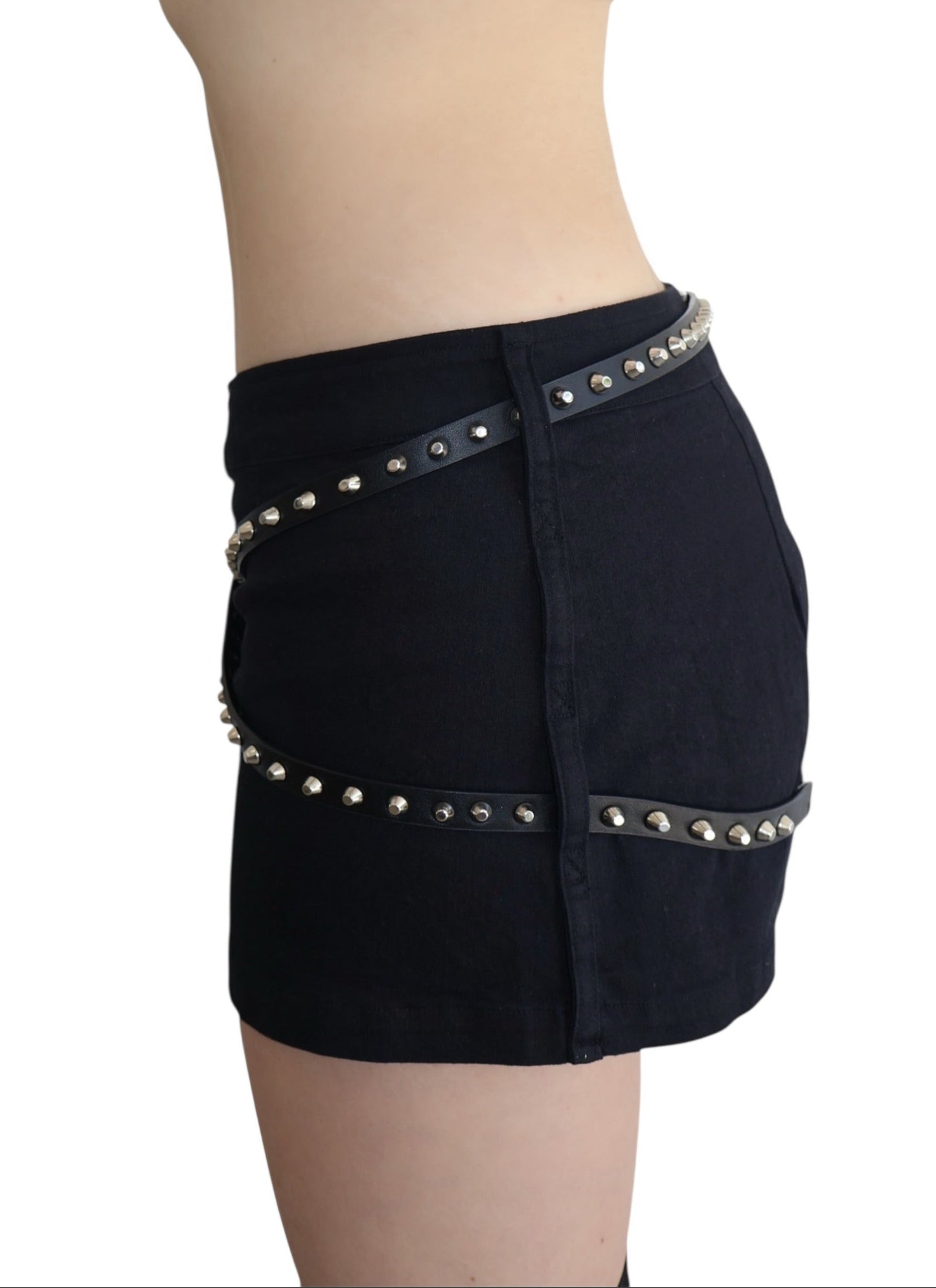 Restyle Belt Skort- Studded Belt