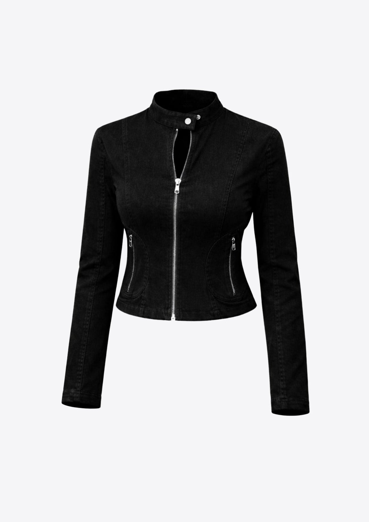 Moto Doll Fitted Jacket- Black