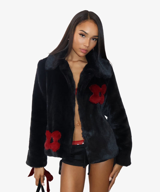 Lucky Petal Fur Coat