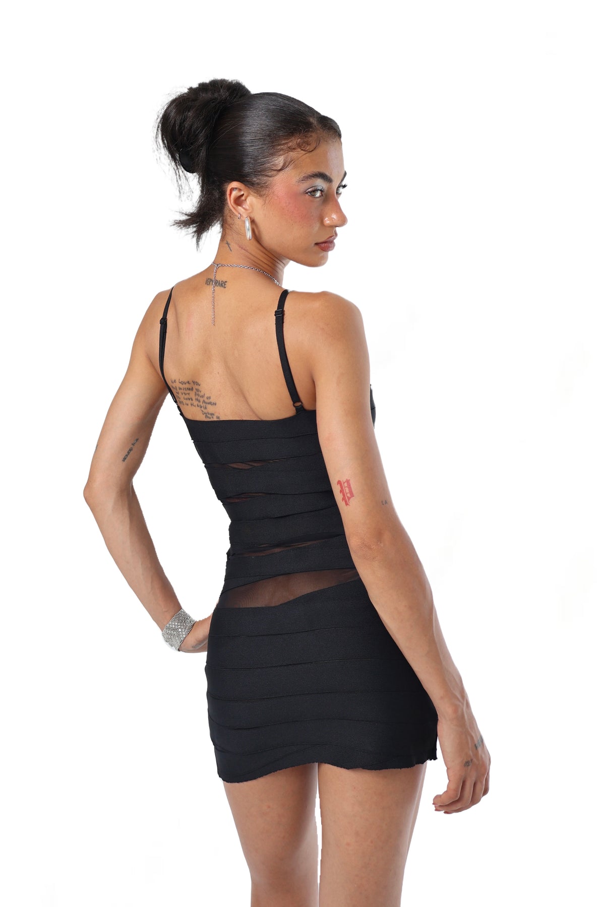 Peek-a-boo Bandage Mini Dress