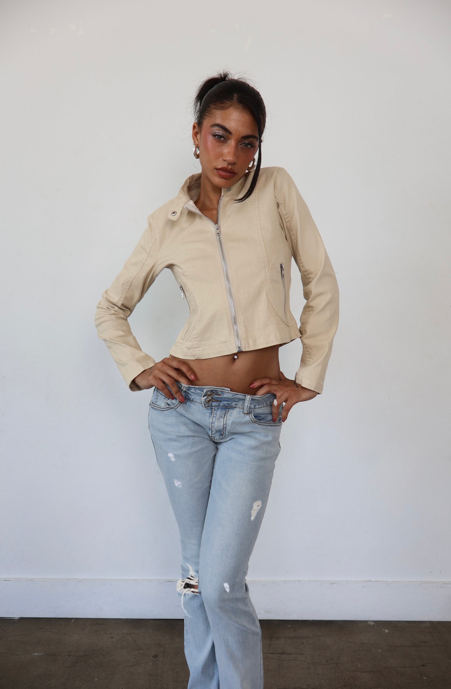 Moto Doll Jacket- Fawn