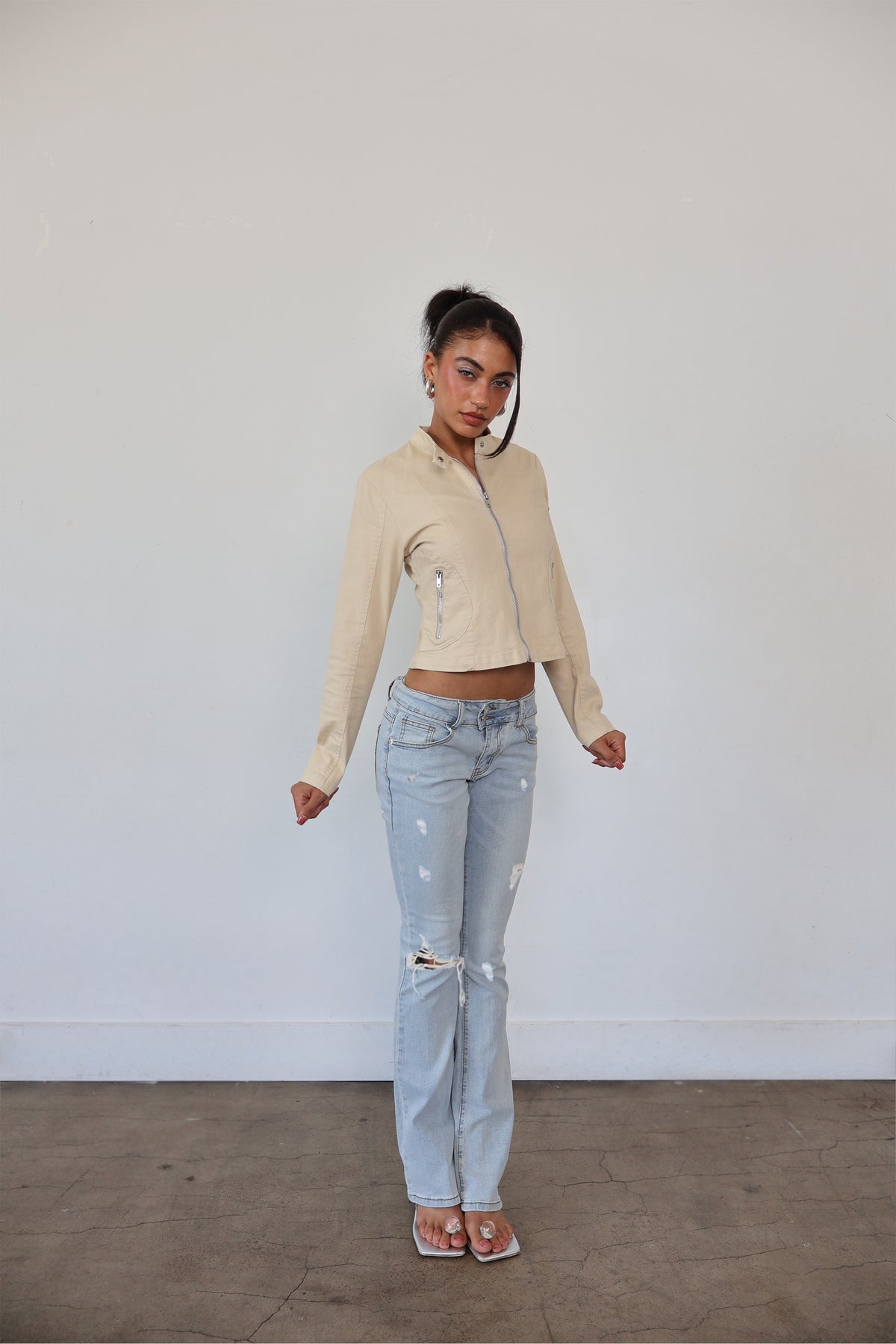 Moto Doll Jacket- Fawn