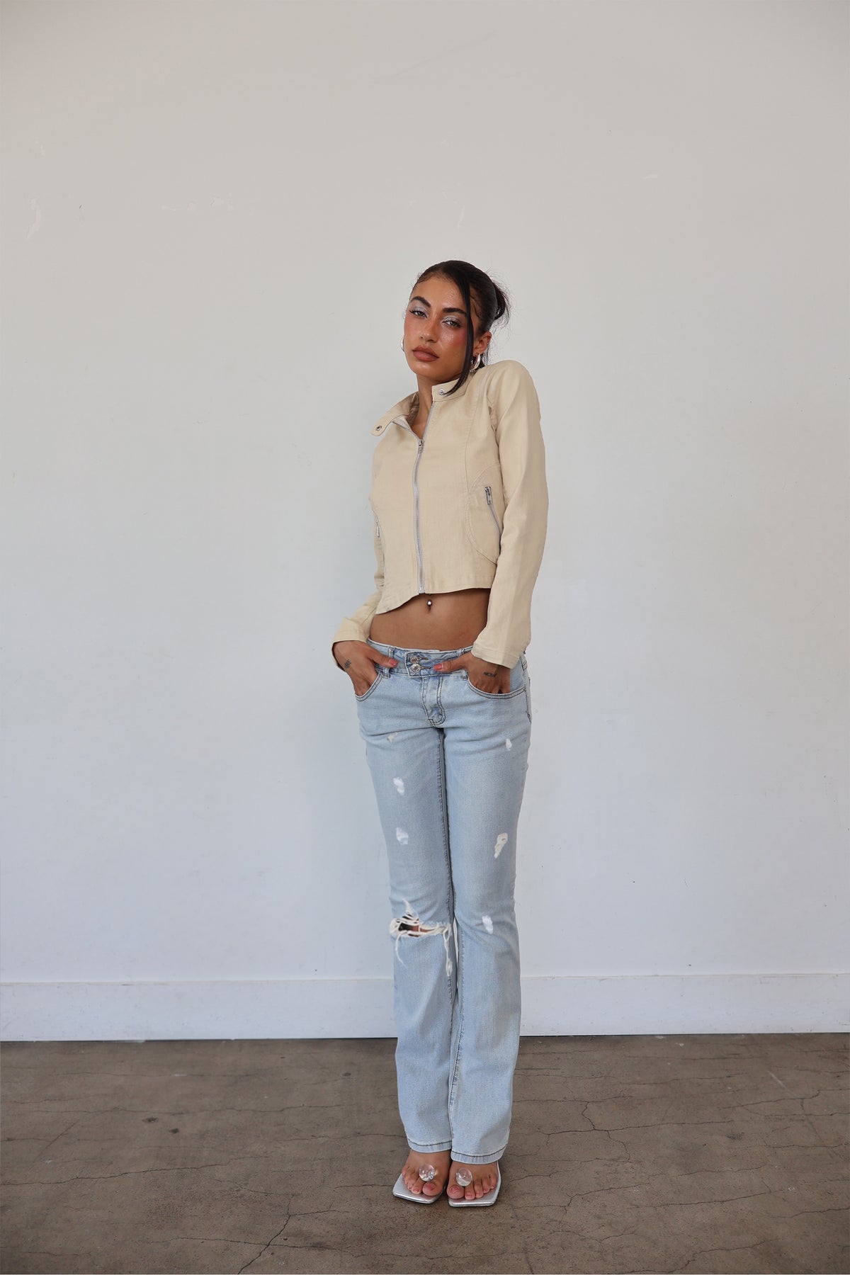 Moto Doll Jacket- Fawn