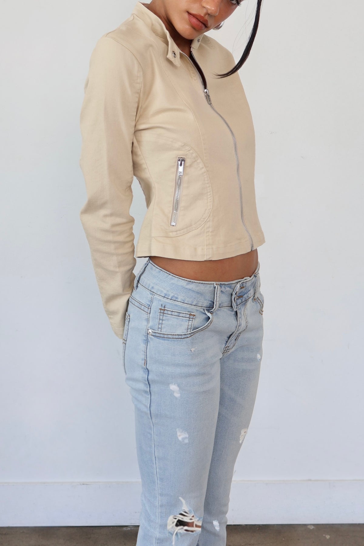 Moto Doll Jacket- Fawn