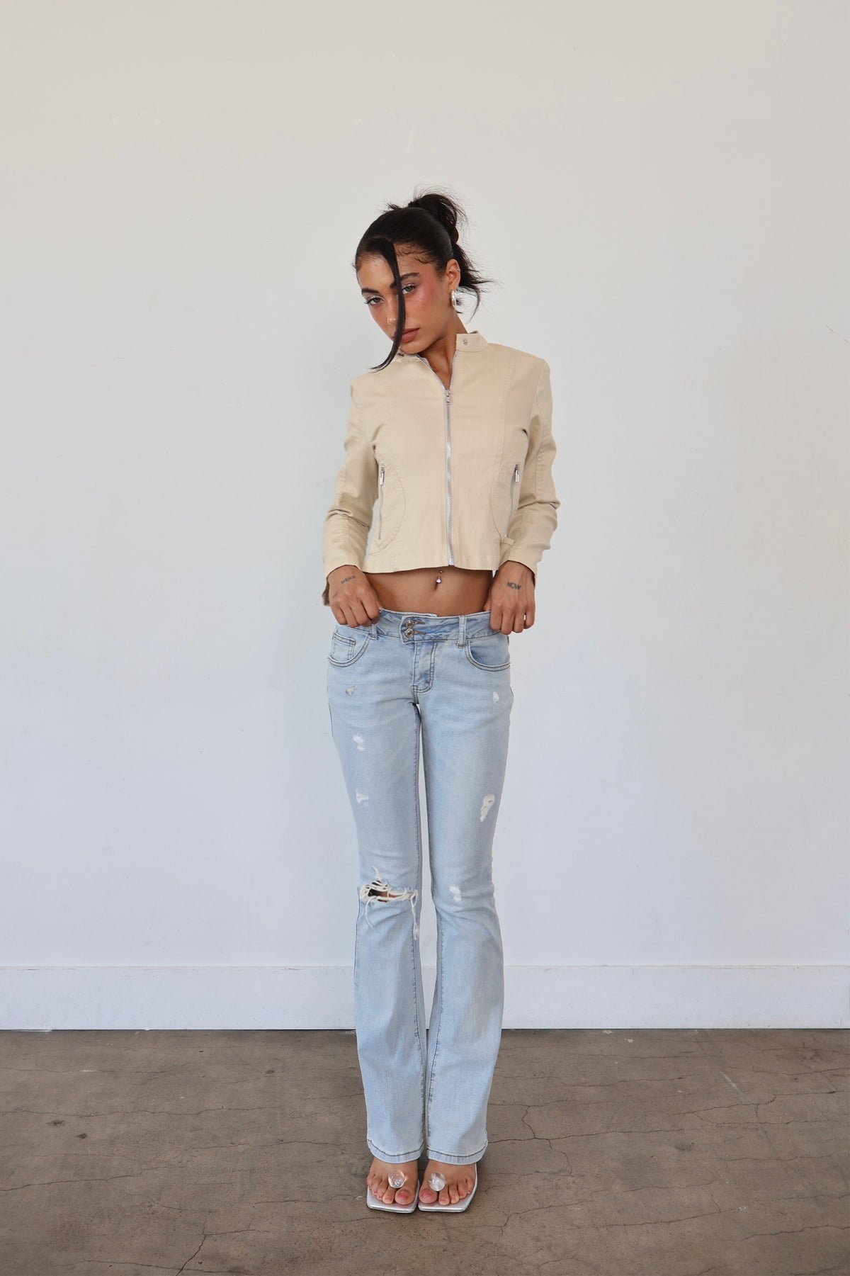 Moto Doll Jacket- Fawn