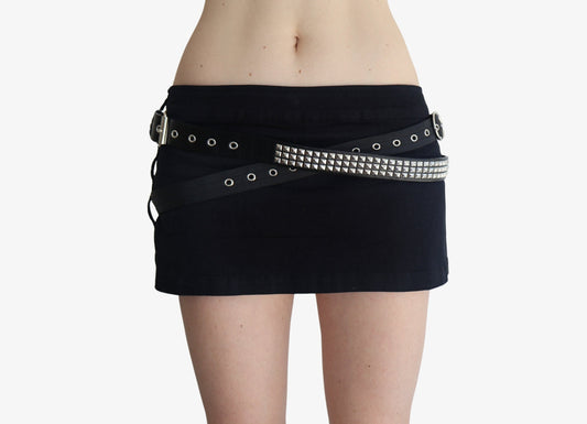 Restyle Belt Skort- Double Belts