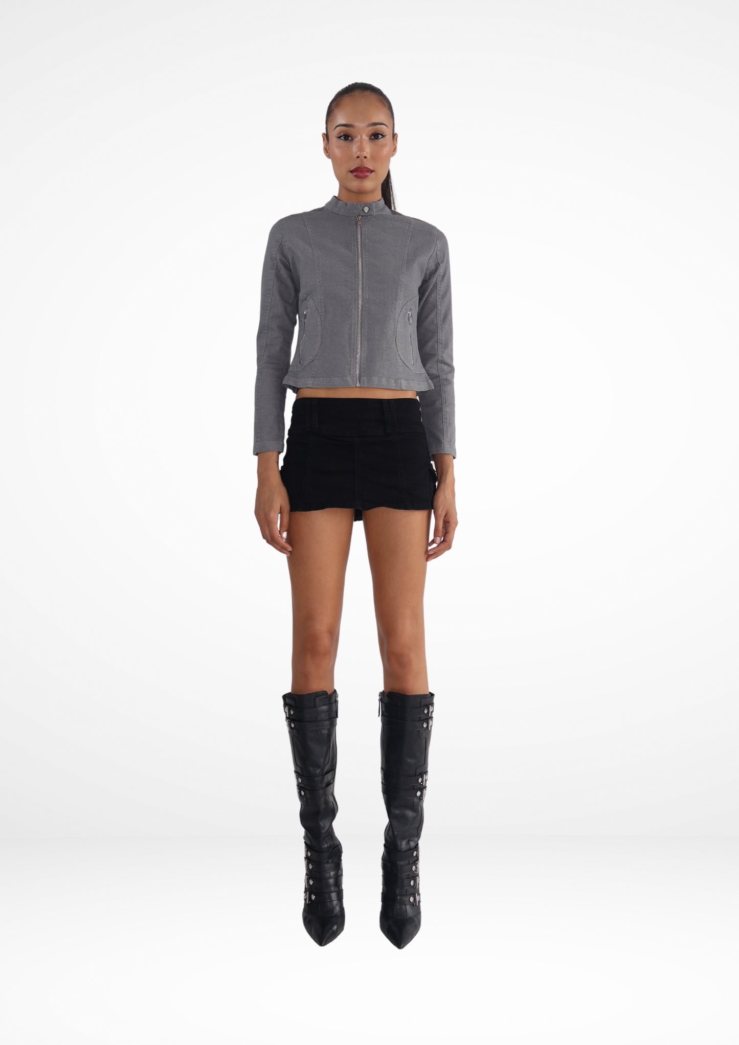 Motto Doll Fitted Jacket- Gray