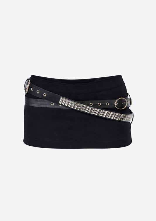 Restyle Belt Skort- Double Belts