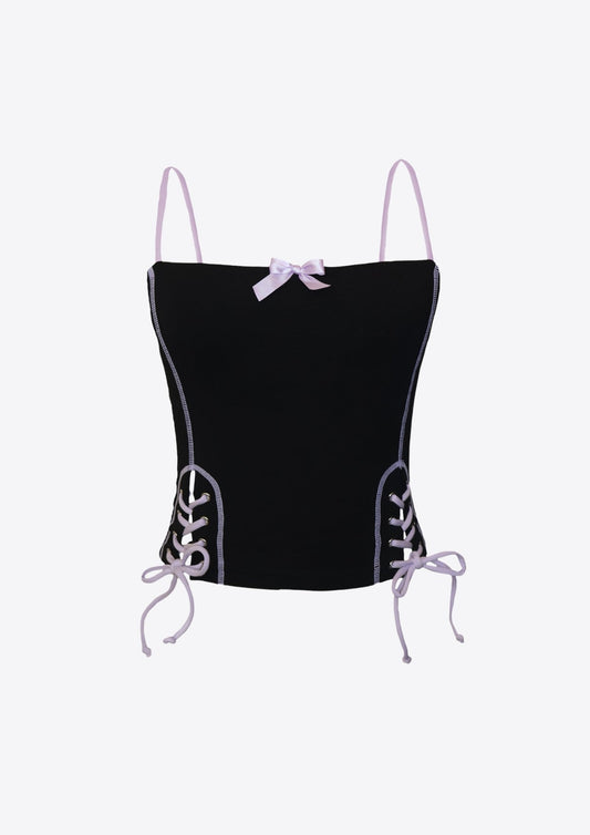 Laced Tank Top- Lavender