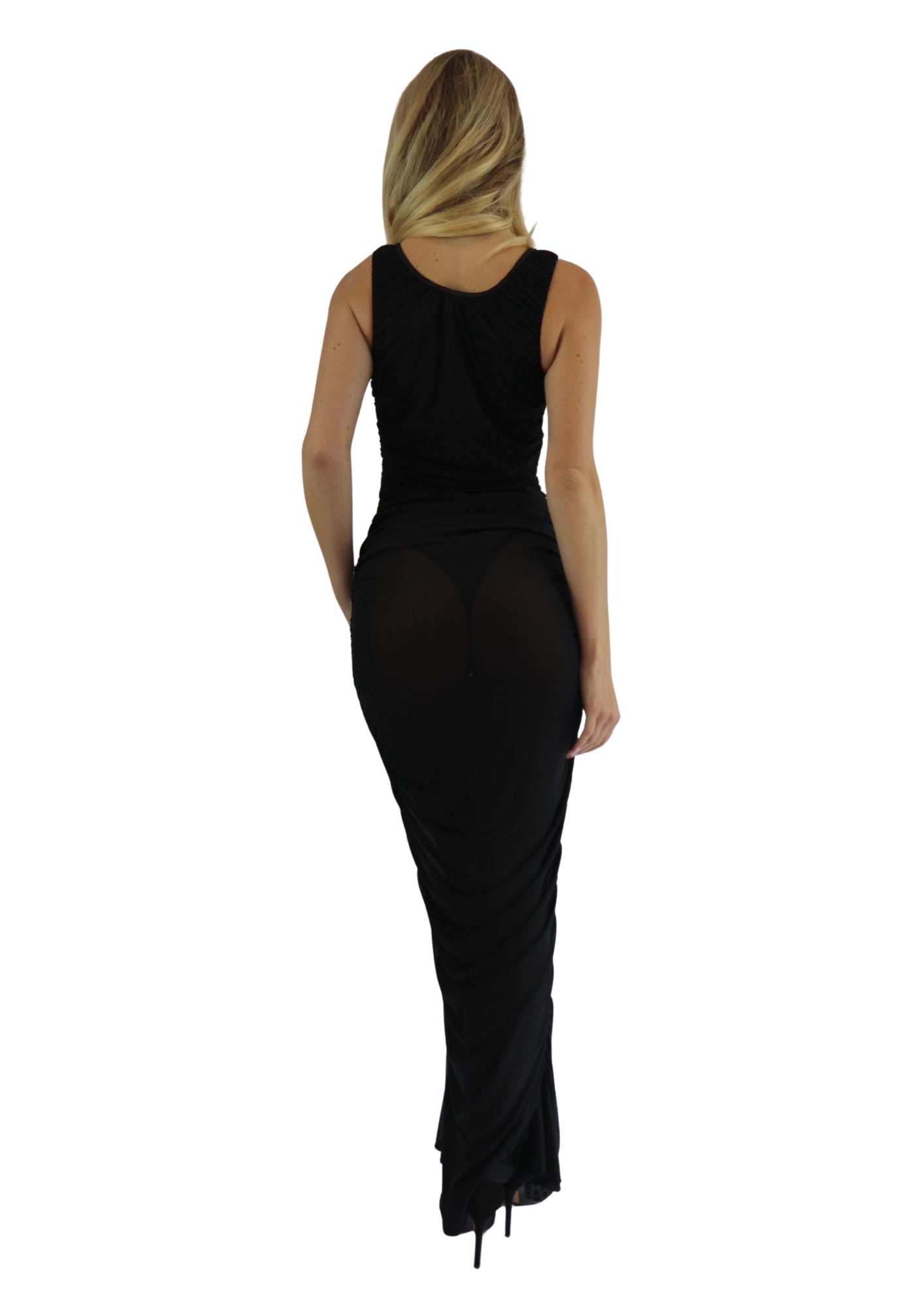 PRE ORDER Slinky Long Mesh Dress