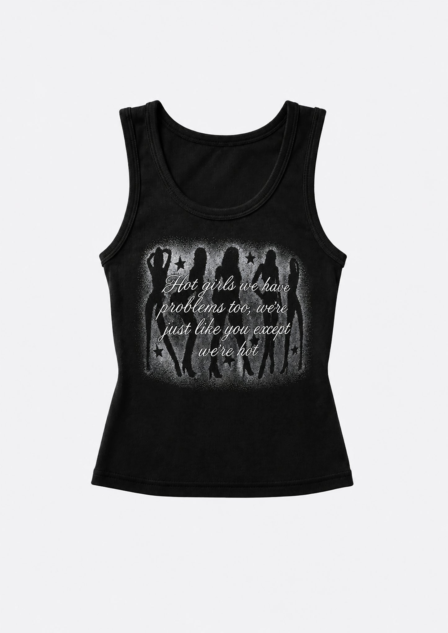 Hot Girl Tank- Black