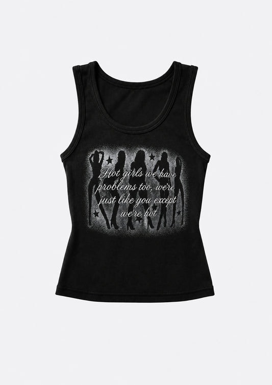Hot Girl Tank- Black