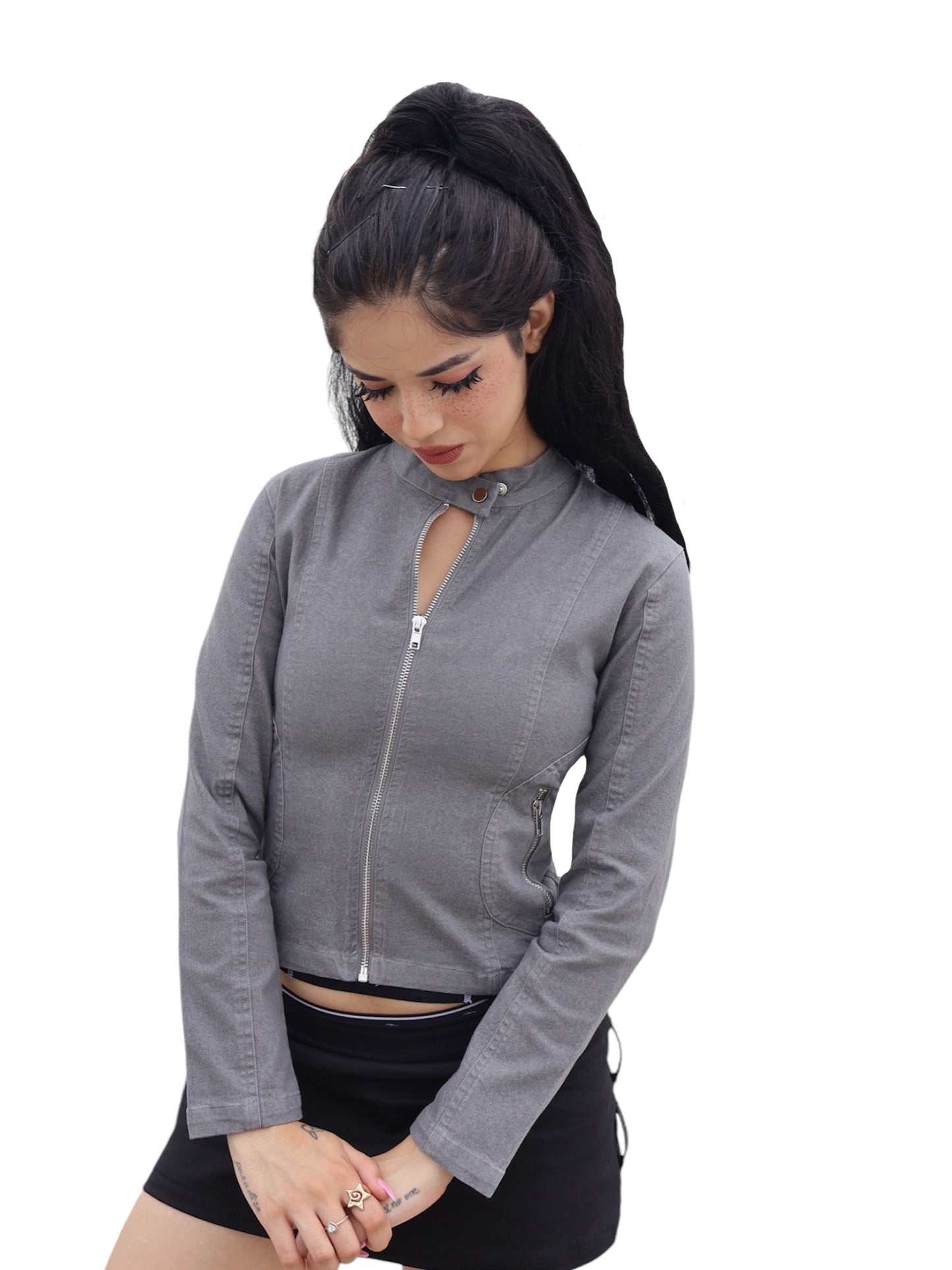 Motto Doll Fitted Jacket- Gray