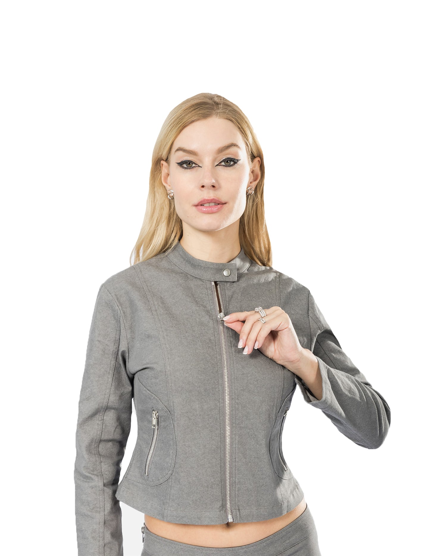 Motto Doll Fitted Jacket- Gray