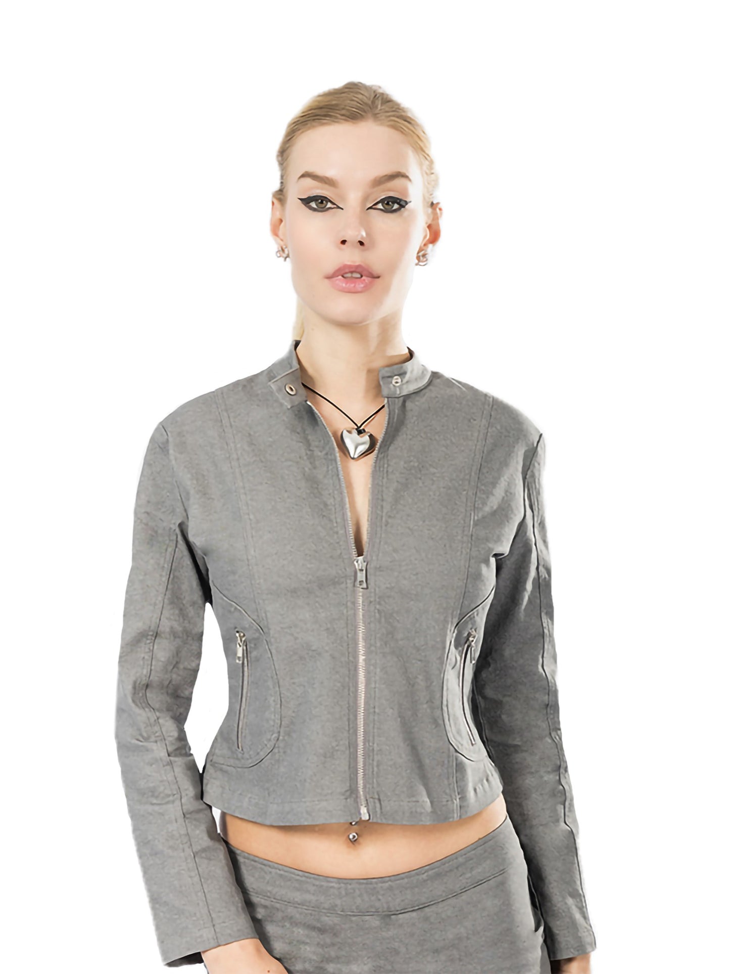 Motto Doll Fitted Jacket- Gray