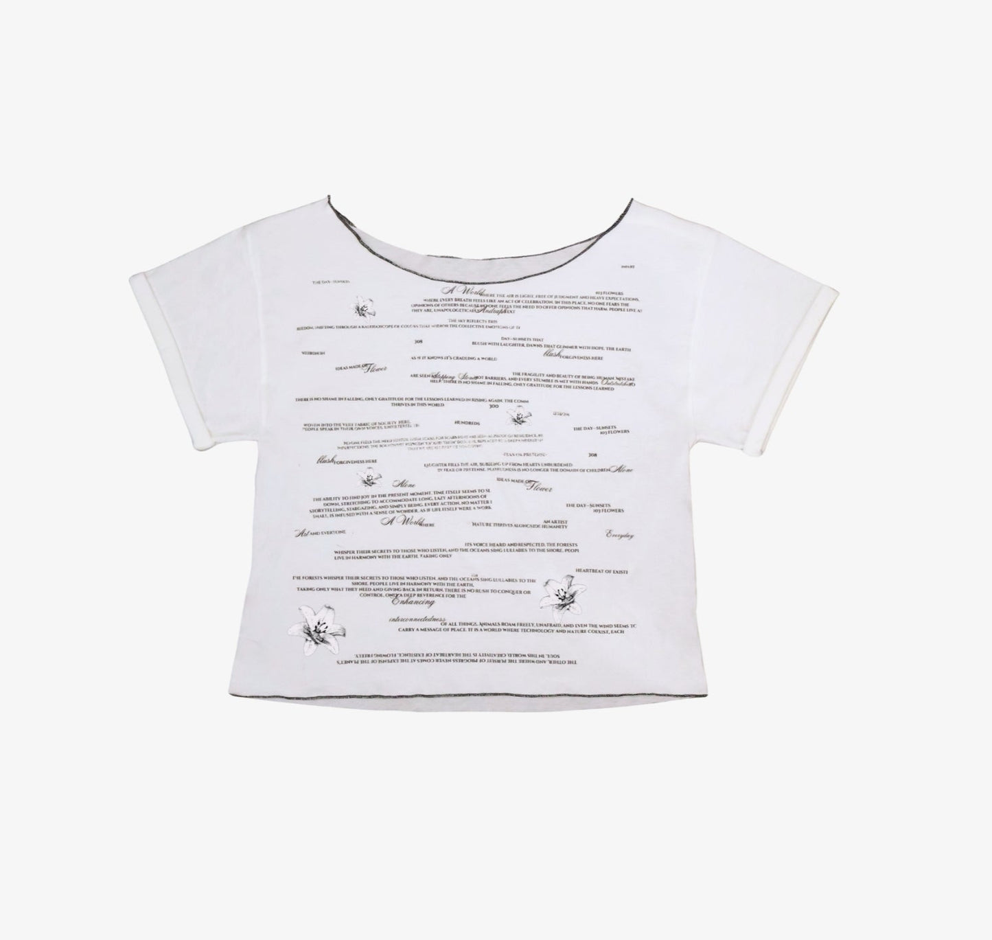 Poem off the shoulder Cotton T